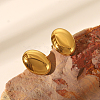 Fashion Oval 304 Stainless Steel Stud Earrings & Pendant Necklaces Sets for Women BL8928-1-3