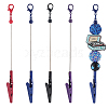 4Pcs 4 Colors Alloy Bracelet Tool Jewelry Helper Beadable Alligator Clip AJEW-SP0001-71B-1