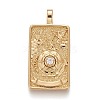 Brass Micro Pave Clear Cubic Zirconia Pendants X-ZIRC-Z004-01H-1