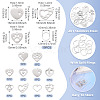 10Pcs 10 Styles 201 Stainless Steel Pendants STAS-TA0003-45-4