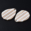 Stripe Resin & Wood Pendants X-RESI-N025-015A-B01-3