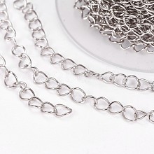 Tarnish Resistant Handmade 304 Stainless Steel Twisted Chain/Curb Chain STAS-P204-02P