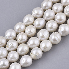 Natural Baroque Pearl Keshi Pearl Beads Strands PEAR-Q015-026