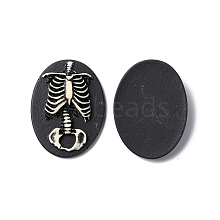 Halloween Cameos Opaque Resin Cabochons RESI-C017-01A