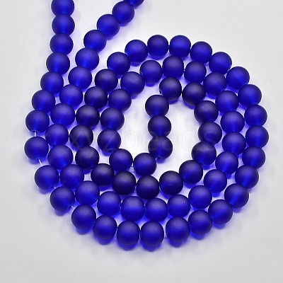 Baking Paint Transparent Glass Bead Strands GLAA-S031-4mm-09-1