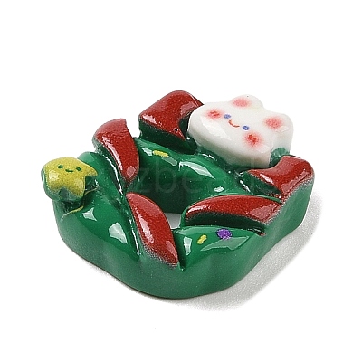 Christmas Rabbit Theme Opaque Resin Decoden Cabochons RESI-S397-02B-1