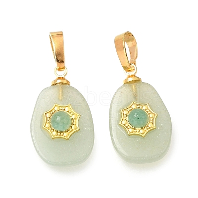 Natural Stone Pendants G-T151-03-1