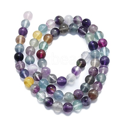 Natural Fluorite Beads Strands G-K245-A10-02-1