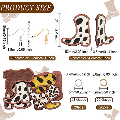 DIY Boot Dangle Earring Making Kit DIY-OC0009-74-1