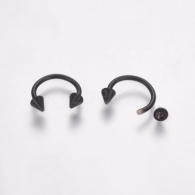 Stainless Steel Nose Septum Rings AJEW-TAC0017-01B-1