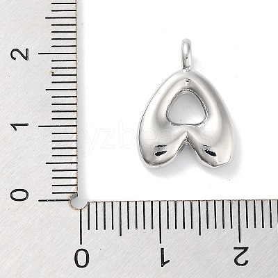 Rack Plating Brass Balloon Letter Pendants KK-C050-01P-A-1
