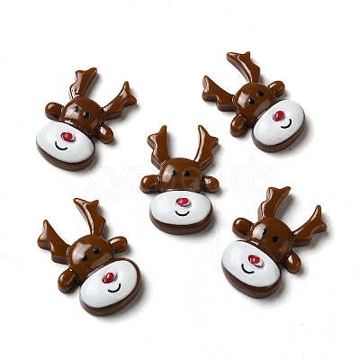 Christmas Opaque Resin Cabochons RESI-K019-26-1