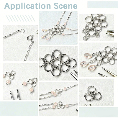5Pcs 925 Sterling Silver Split Jump Rings STER-BBC0009-45A-1