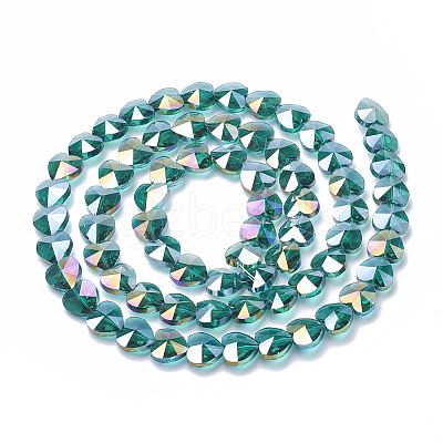 Electroplate Glass Beads X-EGLA-Q091-10mm-A08-1