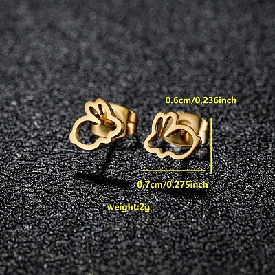 201 Stainless Steel Stud Earrings FS-WGB18B1-09-1