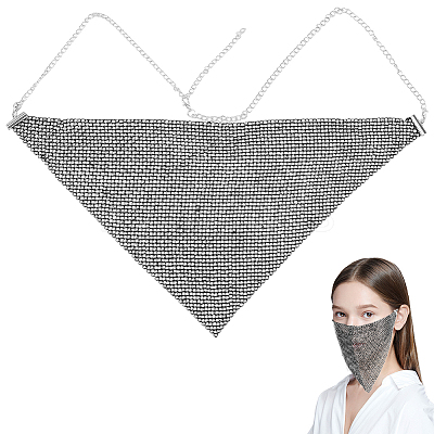 Triangle Alloy Headwear Masquerade Masks AJEW-WH20067-054EB-1