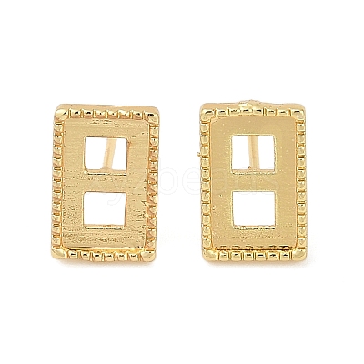 Brass Stud Earring Findings KK-F891-11G-1