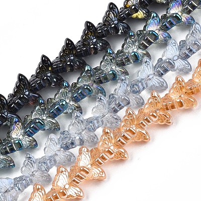 Electroplate Glass Beads Strand EGLA-S188-25-1
