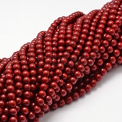 Shell Pearl Beads Strands BSHE-L026-01-6mm-1
