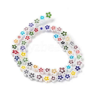 Handmade Millefiori Glass Bead Strands LAMP-J035-8mm-11-1
