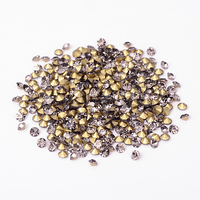 Back Plated Grade A Diamond Glass Pointed Rhinestone RGLA-SS22-003-1