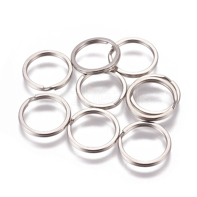 Tarnish Resistant 304 Stainless Steel Split Key Rings X-STAS-I107-24P-2x28-1