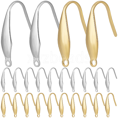100Pcs 2 Colors 316 Stainless Steel Earring Hooks STAS-BBC0004-89-1