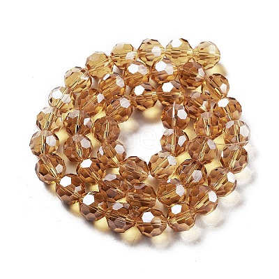 Electroplate Transparent Glass Beads Strands EGLA-A035-T10mm-A17-1
