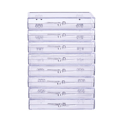 Transparent Plastic Bead Containers CON-BC0004-56-1