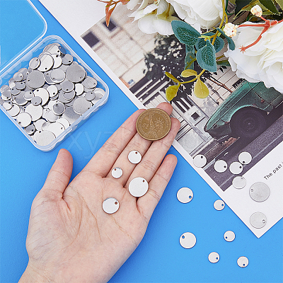 140Pcs 4 Style 304 Stainless Steel Charms STAS-HY0001-39-1