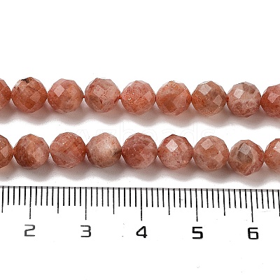 Natural Gold Sunstone Beads Strands G-B088-C21-06-1