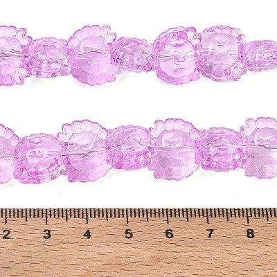 Electroplate Baking Paint Transparent Glass Beads Strands GL-CBA17FF-02A-1