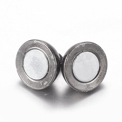 Brass Magnetic Clasps with Loops PALLOY-MC043-3B-1