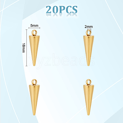 20Pcs 304 Stainless Steel Pendants STAS-UN0048-02-1