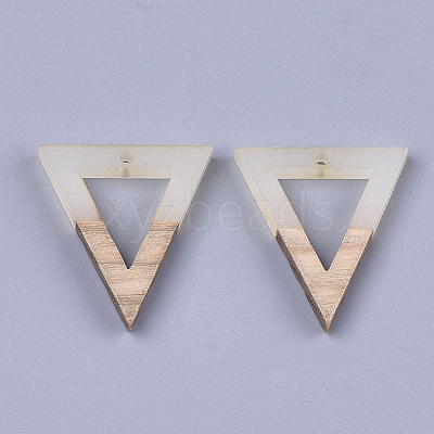 Resin & Walnut Wood Pendants RESI-S358-56B-1