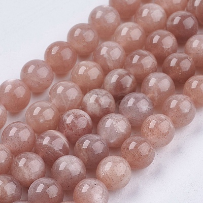 Natural Sunstone Beads Strands X-G-J157-6mm-07-1