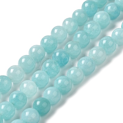 Natural Dyed White Jade Beads Strands G-M402-C03-11-1