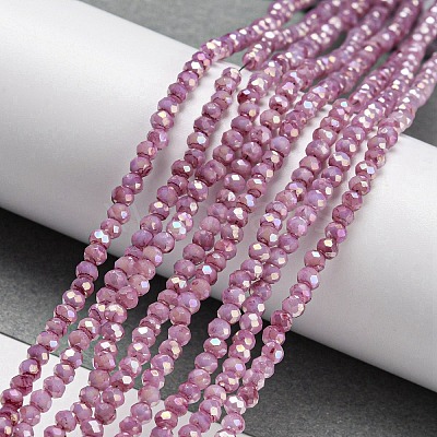 Opaque Baking Paint Glass Beads Strands DGLA-F002-03-1