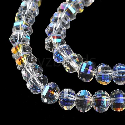 Transparent Electroplate Glass Beads Strands GLAA-Q099-H01-09-1
