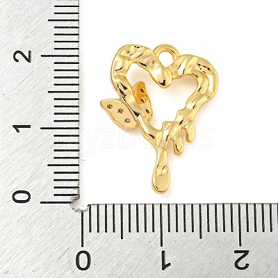 Brass with Clear Cubic Zirconia Pendants LS-KK-G508-01A-G-1
