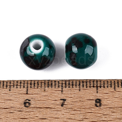 Vintage Handmade Porcelain Beads PORC-Q006-13A-10-1