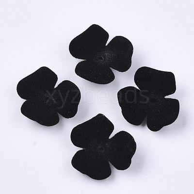 Flocky Acrylic Bead Caps X-OACR-T005-01-01-1