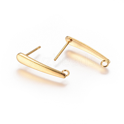 Ion Plating(IP) 304 Stainless Steel Ear Stud Components STAS-I120-18B-G-1