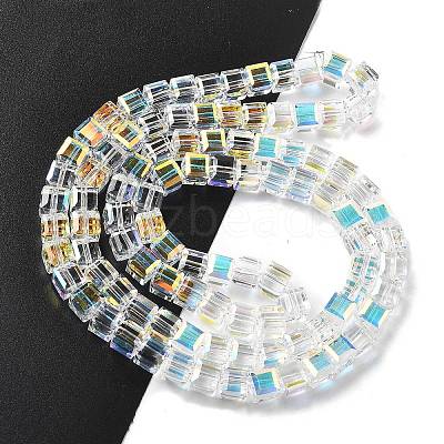 Electroplate Glass Beads Strands EGLA-H108-01A-AB01-1