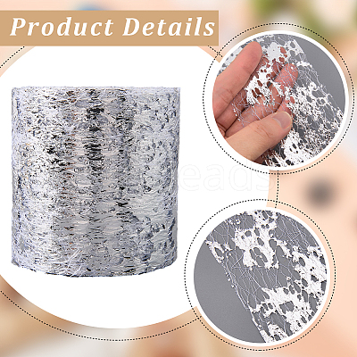 3 Rolls Polyester Lace Trims Ribbons for Sewing Decoration OCOR-SP0001-32B-1