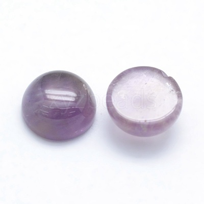 Natural Amethyst Cabochons G-P393-R14-6mm-1
