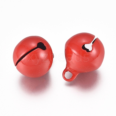 Baking Paint Iron Bell Pendants IFIN-WH0052-03N-1