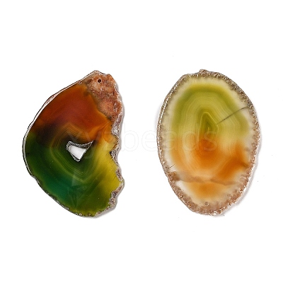 Natural Druzy Agate Big Pendants G-R493-02-1