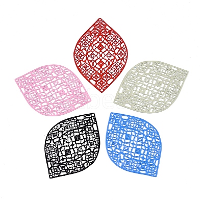 430 Stainless Steel Filigree Pendants STAS-S108-12-1