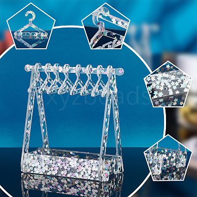 1 Set Transparent Acrylic Earring Display Stands EDIS-PH0001-31-1